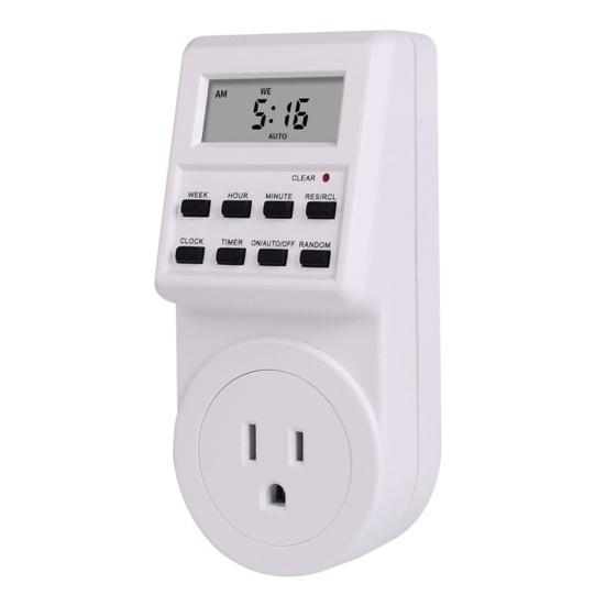 TM516 Weekly Cycle Programmable Timer Switch Wall Plug-in Digital Display Timer Outlet Socket for Home