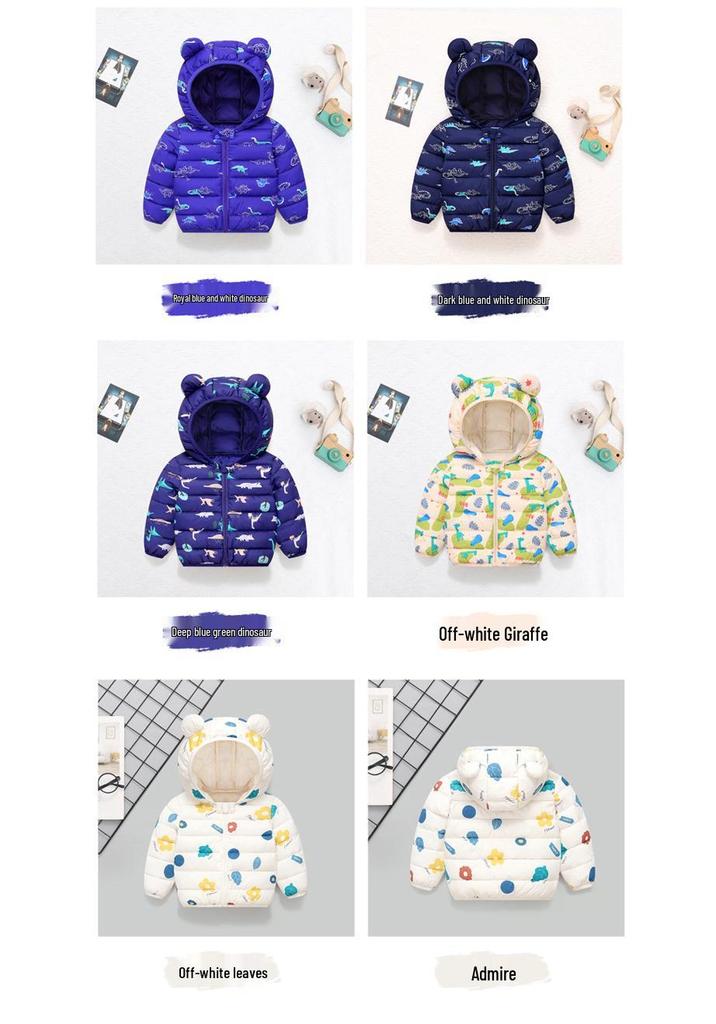 2025 Autumn/Winter Kids' Lightweight Down Cotton Jacket - Boys & Girls Medium/Small Coat