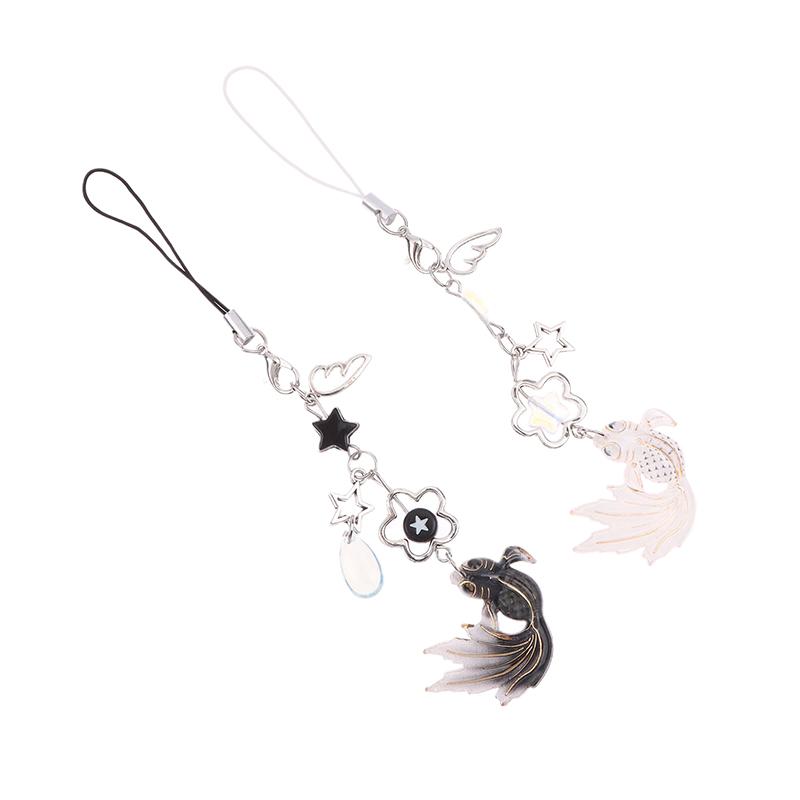 Colorful Fish Star Keychain Lanyard Wrist Strap Hanging Chain Mobile Phone Chain Charm