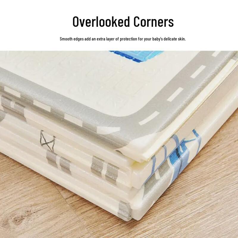 OLOMM Foldable Double-Sided Baby Crawling Play Mat