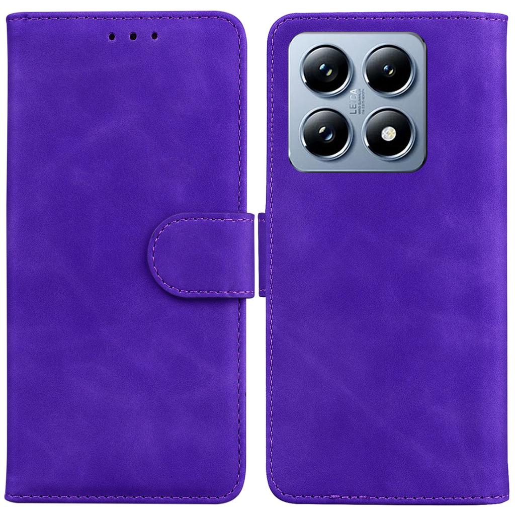 For Xiaomi 14T Pro Case Solid Color Leather Wallet Phone Cover