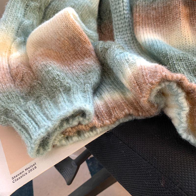 Colorful Jacquard Women's Sweater Cute Cartoon Fox Decorative Top Loose Casual Ladies Sweater Outerwear