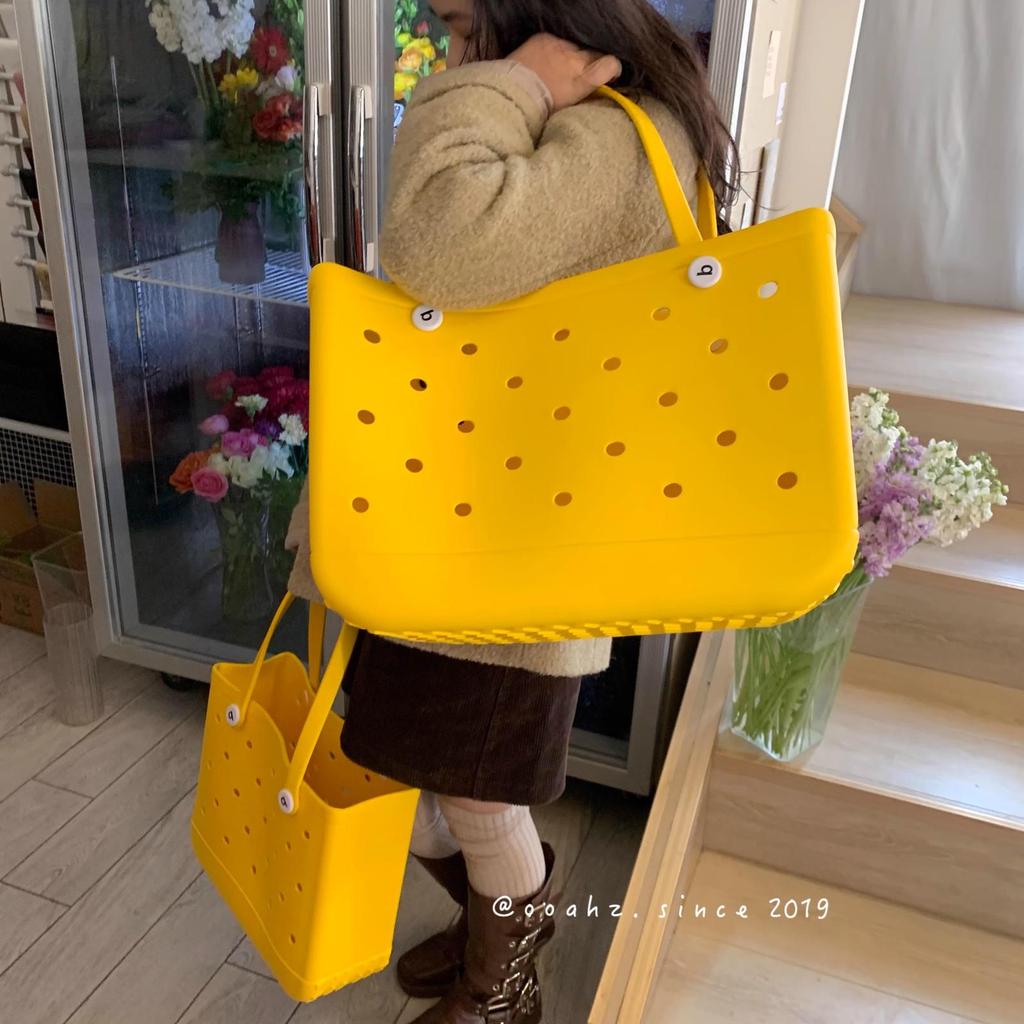 EVA Candy Color Large Capacity Beach Tote Bag