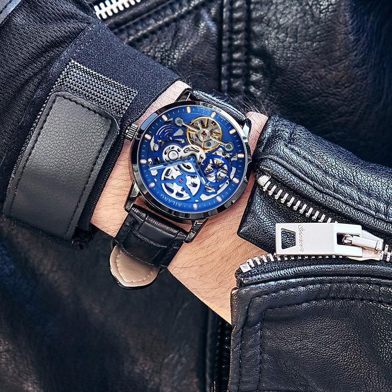 AILANG Neue Uhr Herren Mechanische Uhr Skelett Vollautomatische Mechanische Uhr Modeuhr