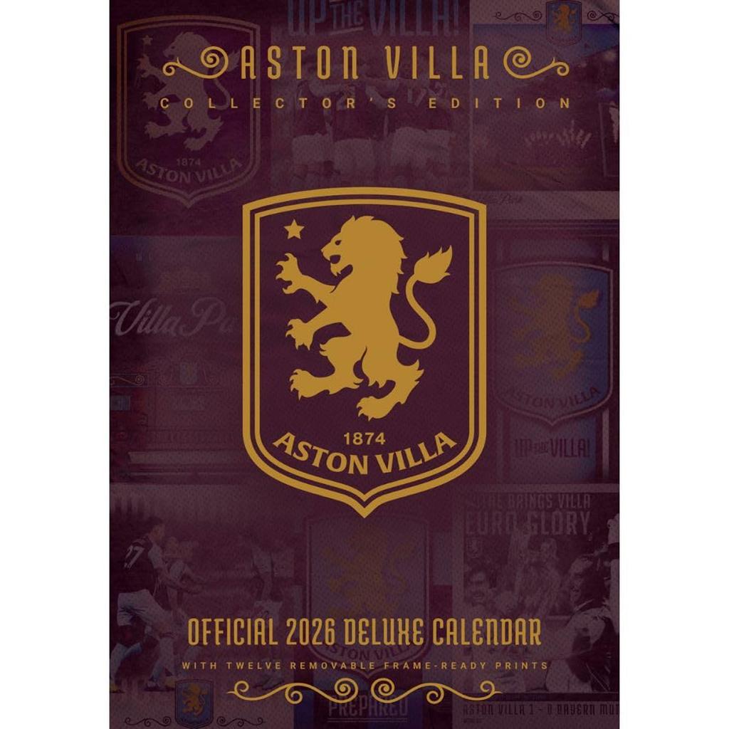 Aston Villa FC 2026 Crest Wall Calendar