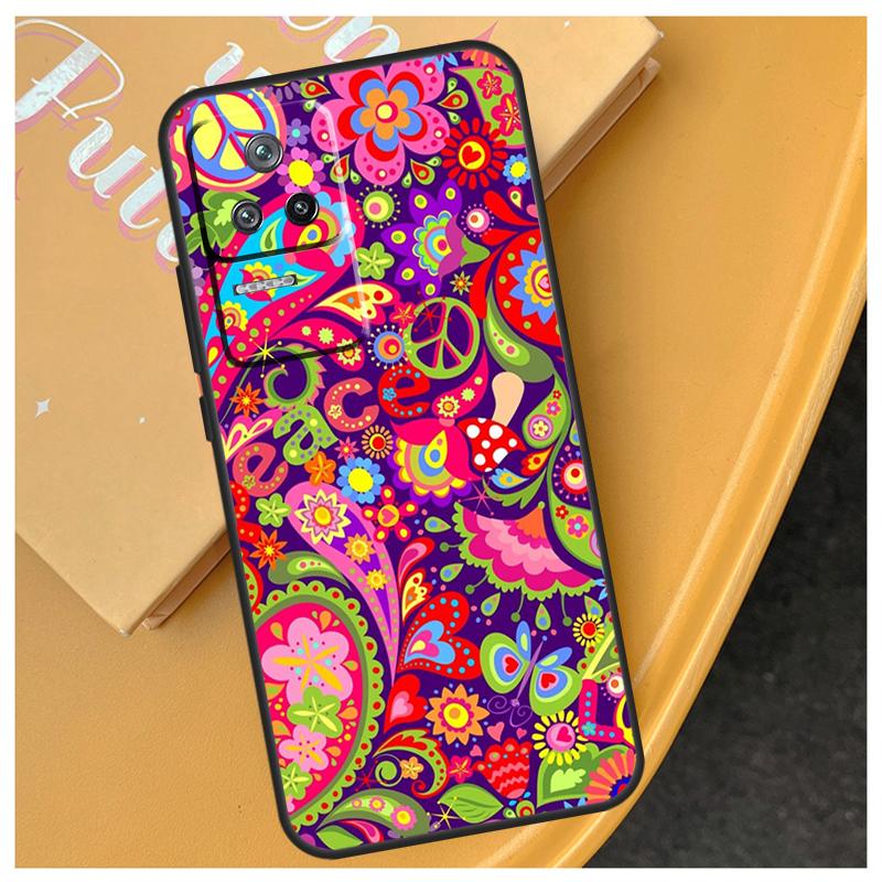 Hippy Hippie Psykedelisk Konst Fred Fodral För Xiaomi 15 14 Ultra 17 Pro Max 13T 14T 15T POCO F5 F6 F7 Pro X5 X6 X7 F8 Ultra Fodral
