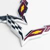 2pcs ABS Car Front Emblem Rear Trunk Badge Sticker for Chevrolet Corvette Logo Aveo Cruze Malibu Captiva Trax Niva Captiva