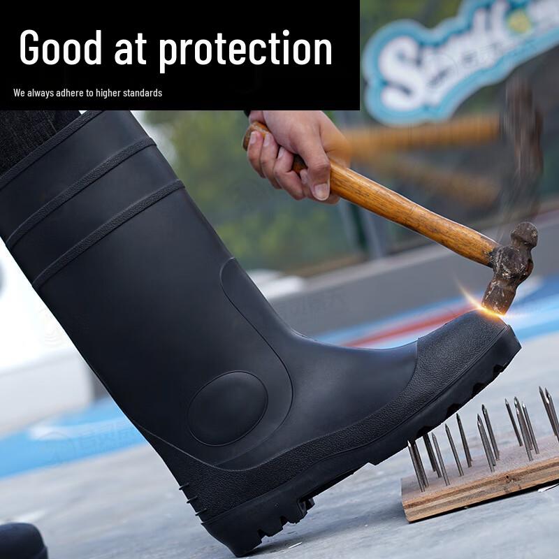 Junling Jingtian Men's High-Top Waterproof Rain Boots