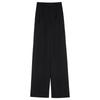 High-Waist Women's Wide-Leg Straight Pants - Spring/Autumn, Slimming, Extra Long Drape