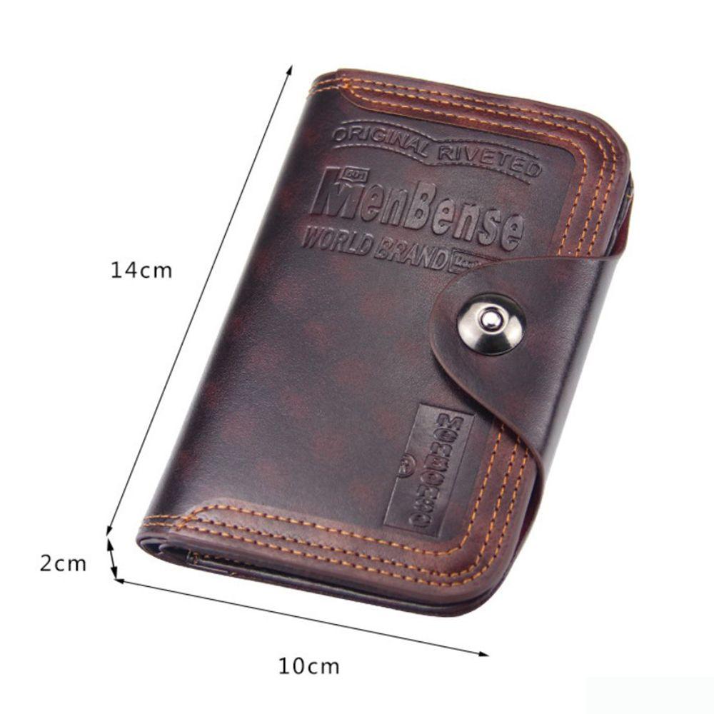 PU leather Gift Trifold Wallet Pocket Black Brown Male Purse Coin Purse Card Holders Men Wallets