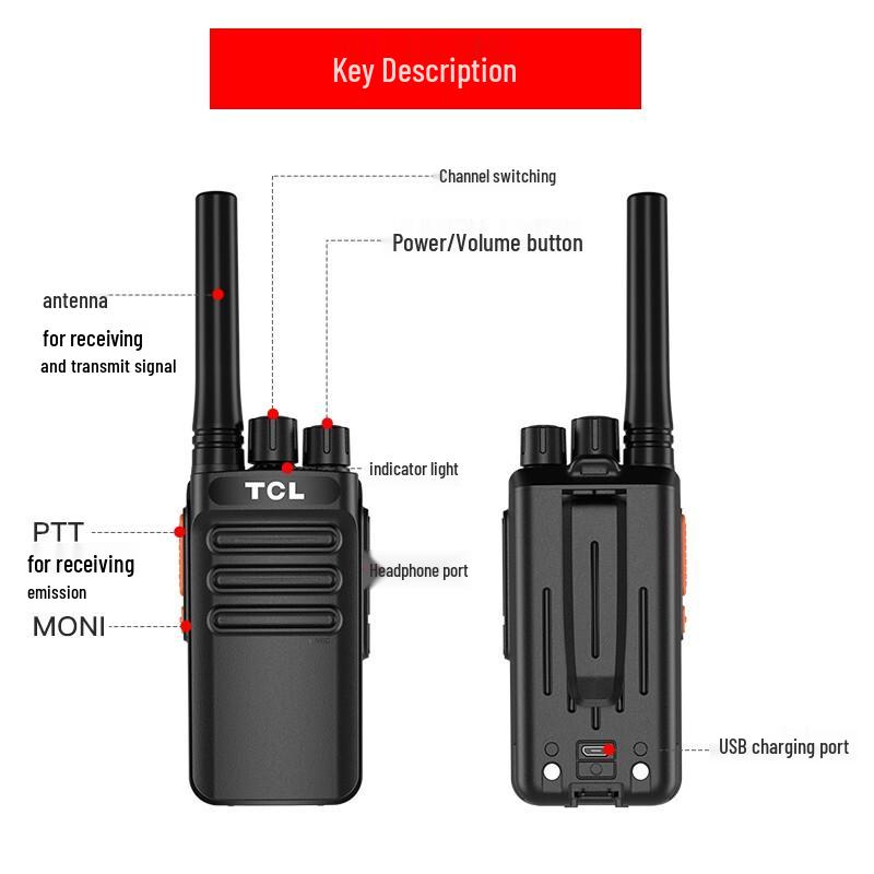 Tcl HT3 Professional Long-Range Two-Way Radio (CN Version)