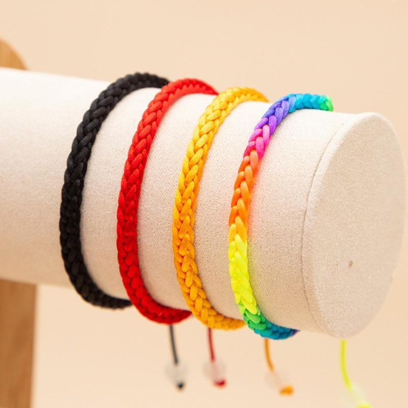 Stretchable Multicolor Braided Handmade Bracelet Symbolizing Good Luck and Versatile Fashion Accessory