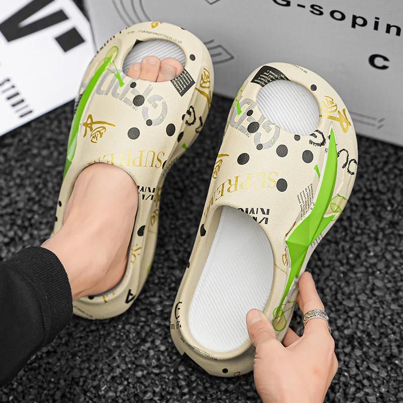 New Men Sandals Shoes EVA Lightweight Sandles Unisex Shoes for Summer Beach Beach Flip Flop Breathable Soft Bottom 36-45