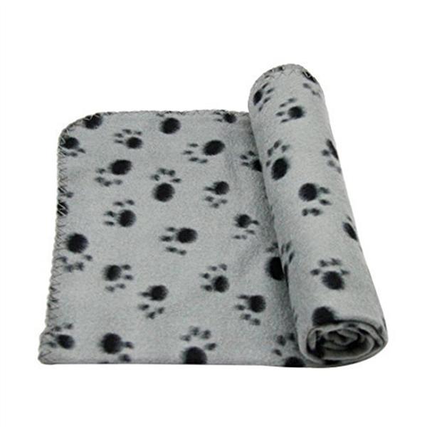 paw print fleece throw
