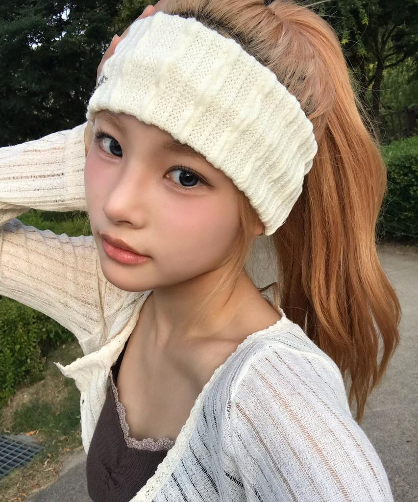Minco Twist Knit Hairband_Ivory