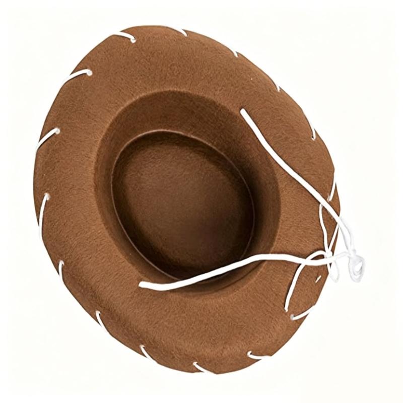 Western Cowboyhüte mit verstellbarem Band Braune Farbe Verstellbare Passform Strapazierfähiges Material für Outdoor-Themenpartys