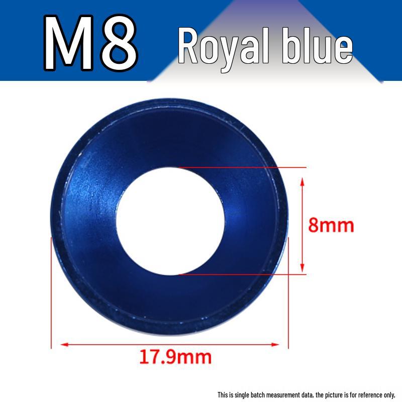 Colored CNC Anodized Aluminum Alloy Countersunk Washers for Computer Cases and Toy Models - M2 M3 M5 Sizes