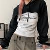 Lace Up Long Sleeve Crop Top Patchwork Drawstring Shrug Pullover Simple Female Hoodie  Beach