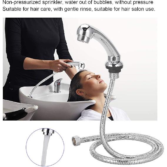 Salon Shampoo Bowl Spray Head, Handheld Sprayer Head and Hose for Shampoo Bed Chair, Hair Wash Basin Faucet Shower Head Hose, Sink Replacement Part