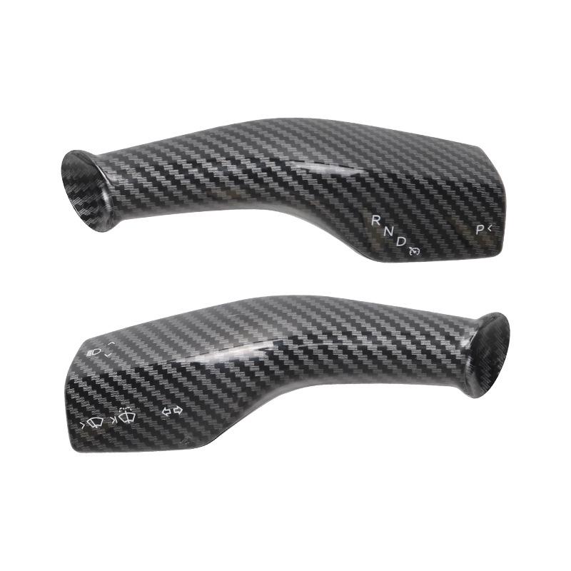 Tesla Model 3/Y Carbon Fiber Gear Lever Cover & Steering Column Handle Decor Patch.