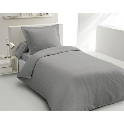 LOVELY HOME DUVET SET - 140x200 Cm - 100% COTTON - LIGHT GREY