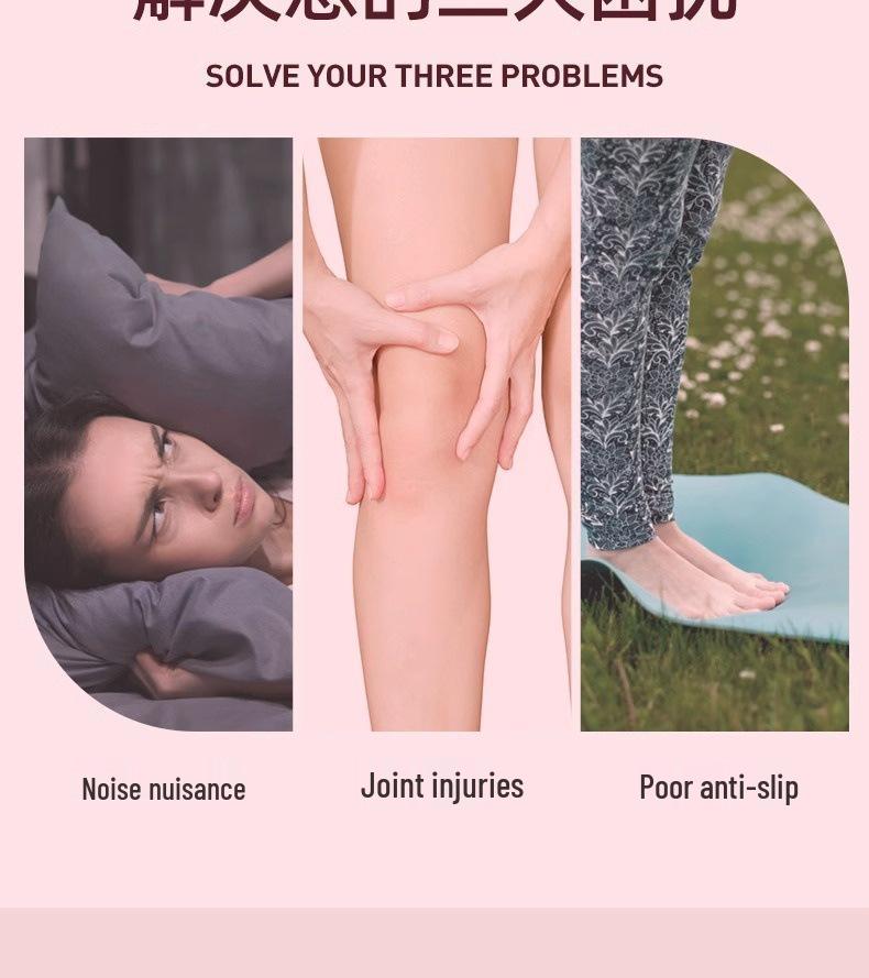 Geräuschloses, rutschfestes, stoßdämpfendes, kabelloses Springseil & Yogamatte