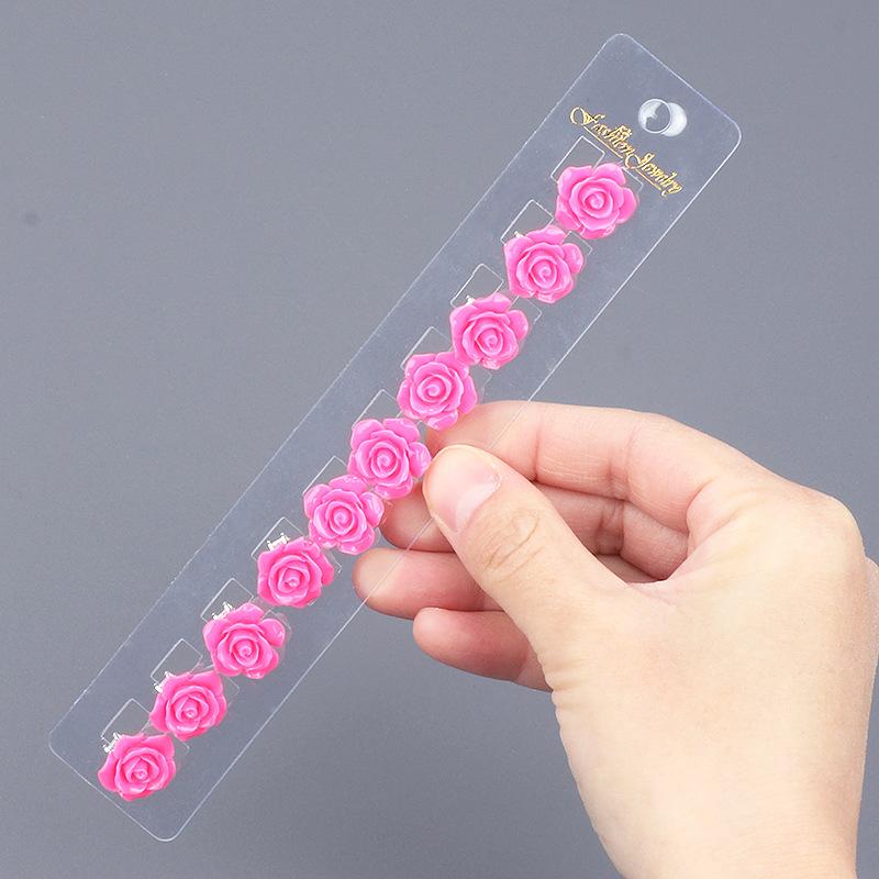 Children's Braided Small Flower Crystal Hairpin Hair Clip Hairpin Style Mini Hairpin for Bridesmaid Accessories
