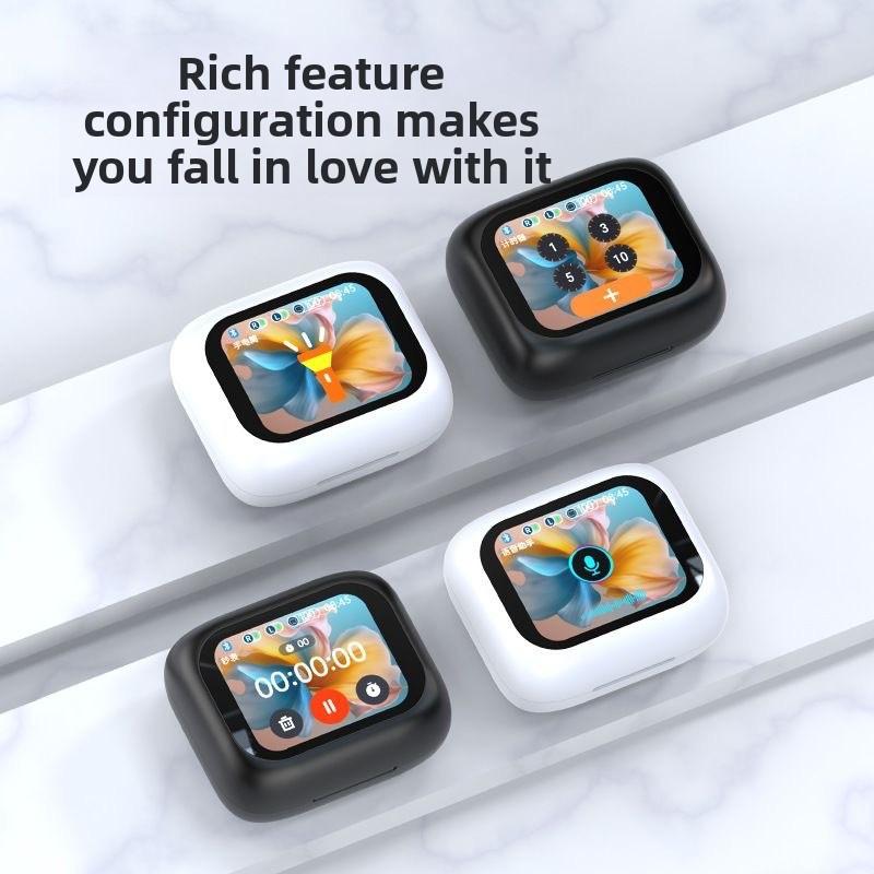 Wireless Headphones Multifunctional Smart Touch Screen Earplugs Noise Cancelling/Enhanced Noise Cancelling Headphones with Microphone