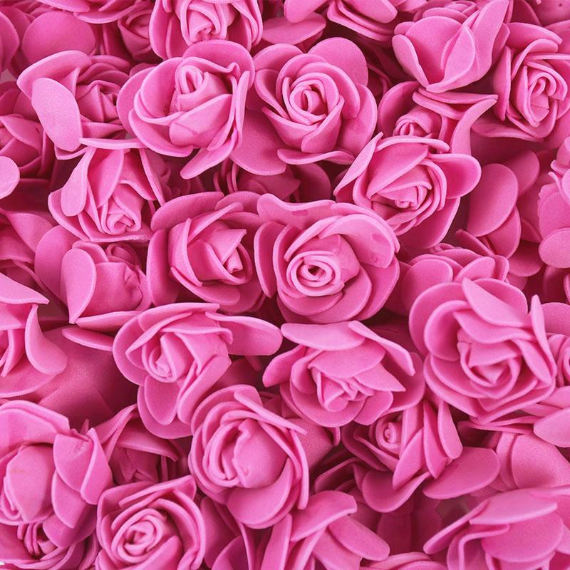 50/100/200Pcs 3.5cm PE Foam Rose Head Artificial Flower For Wedding Birthday Party Home Decor DIY Bear Rose Valentines Day Gifts