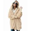 Women's Winter Warm Hooded Cardigan Long Sleeve Comfortable Hoodie Coat Fashion Windbreaker for Lady