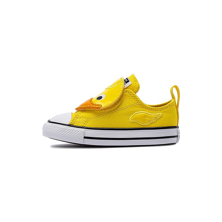 

Converse Fabric Cute Little Yellow Duck Design Velcro Casual Comfortable Fashion Low Top Walking Shoes Baby Shoes A11838C 26