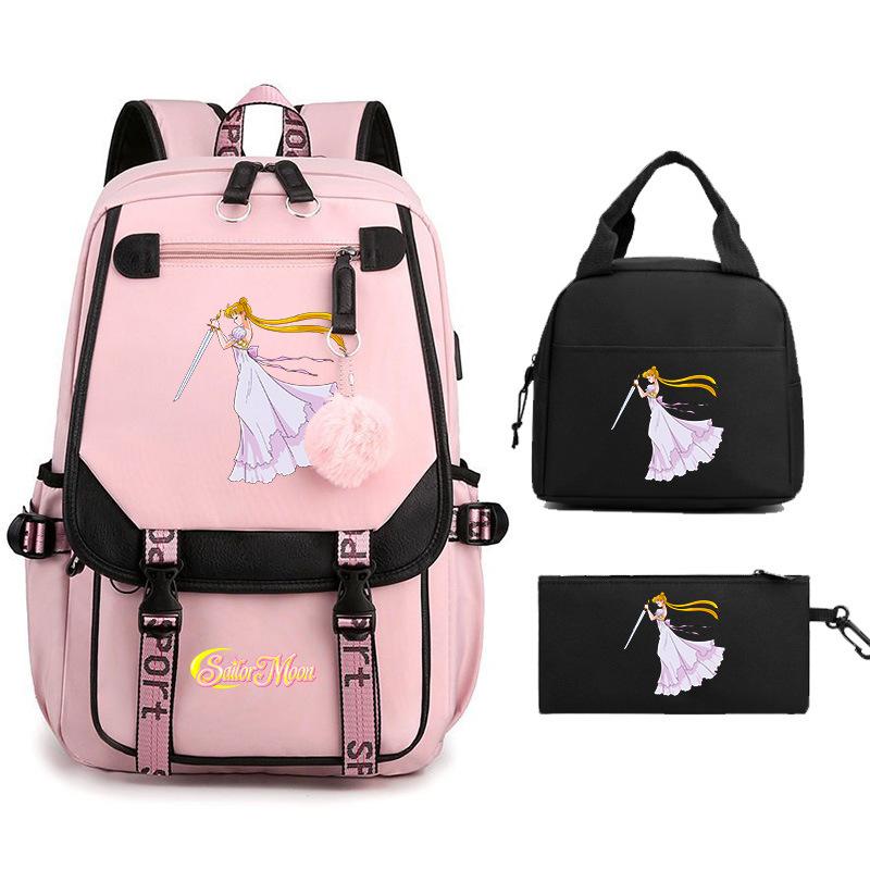 Sailor Moon Cartoon Elementary School Bag Lightweight Junior High School Backpack Women's Large Capacity Travel Bag