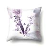 Decorative 26 Letters Polyester Pillow Case For Sofa Alphabet Flowers Printed Cushion Cover Case Home Decor Almofada 45X45Cm