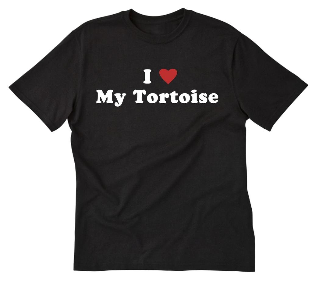 I Love My Tortoise T-shirt I Heart My Tortoise Shirt Short Sleeve Tee Shirt