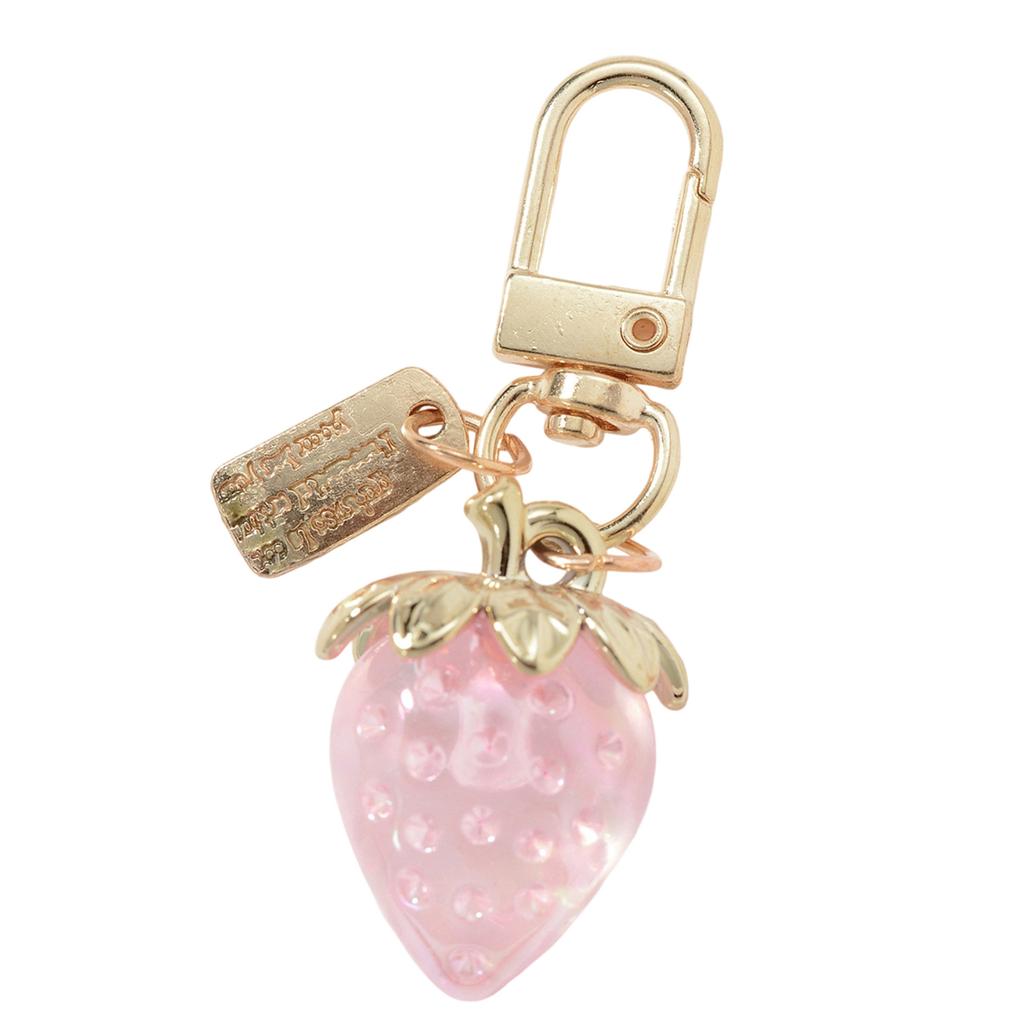 Stylish Strawberry Key Holder Resin Crafted Jewelry Items Portable Designs Ideal for Everyday Carry