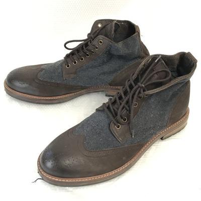 Wing Tip Toe Leder Chukka Stiefeletten Größe 45 28.5 Braun Hersteller Unbekannt(GEBRAUCHT)