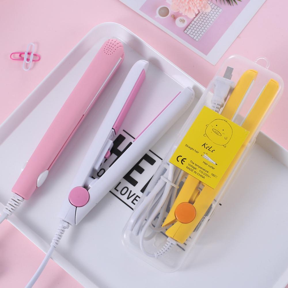 2 in 1 Hair Straightener Mini Curling Iron Portable Hair Curler  for Short Hair Fine Hair