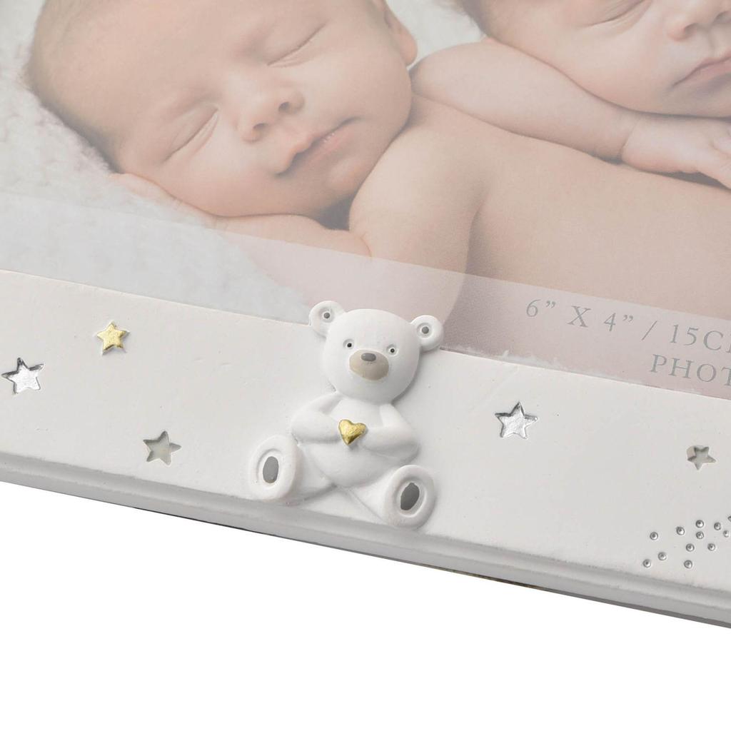 Bambino Resin Twins Photo Frame 6 x 4