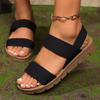 Large-Size Summer European & American Roman Style Flat Sandals – Open-Toe Outdoor Casual Sandals for Women