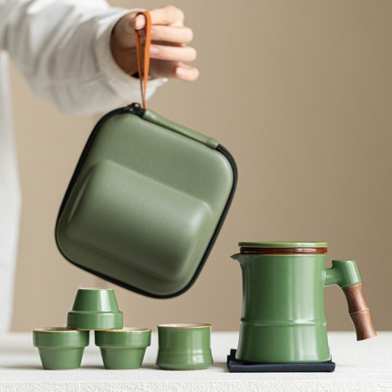 Gaosheng Travel Kung Fu Teacup Tea Set High-end Business Commemorative Gift Box for Leaders