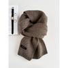 100 pure wool versatile color solid color scarf couple autumn and winter warm scarf unisex