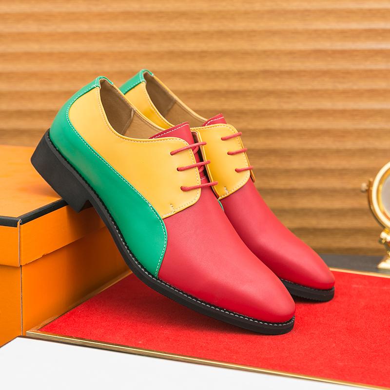 

Размер 38-46 Мужская обувь Повседневная Модная Оксфорды Искусственная кожа Шнуровка Формальная обувь для платья XRS-8708 42 зелёный