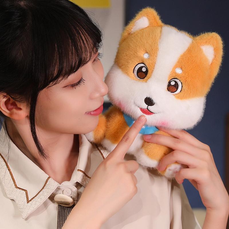 Cute Corgi Dog Plush Pillows Stuffed Soft Down Cotton Animal Kids Toys Kawaii Shiba Inu Dolls for Children Birthday Gift