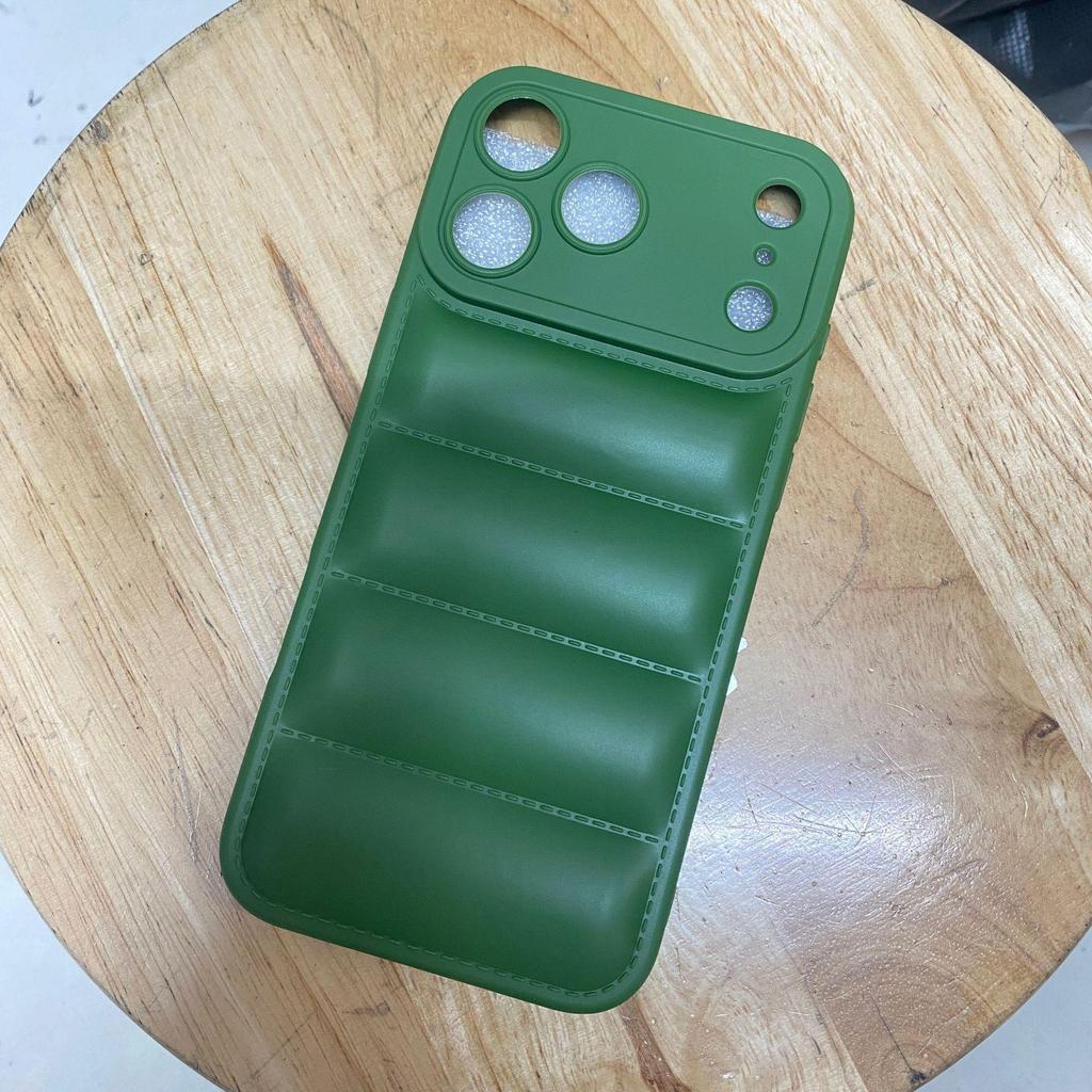 2023 New Down Jacket for iPhone 15 Case, 14PROMAX, 13 Back Airbag, Anti-Fall, Contrast Color Lens