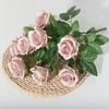 Single Of Bouquet Nine Head Roses Artificial Fake Flowers Wedding And Home Decor