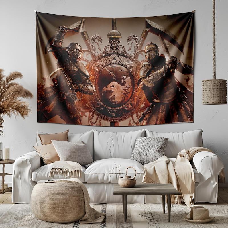 Dark Knight Tapestry Medieval Warrior Wall 75x100