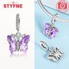 New Silver 925 Blue Dragonfly Butterfly Charms Beads Fit Original Bracelet for Women DIY Fine Jewelry Accessories Beads Gifts