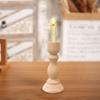 Candle Holder Candlestick Stand Pedestal Photo Props Centerpiece Table Ornament Wooden for Party