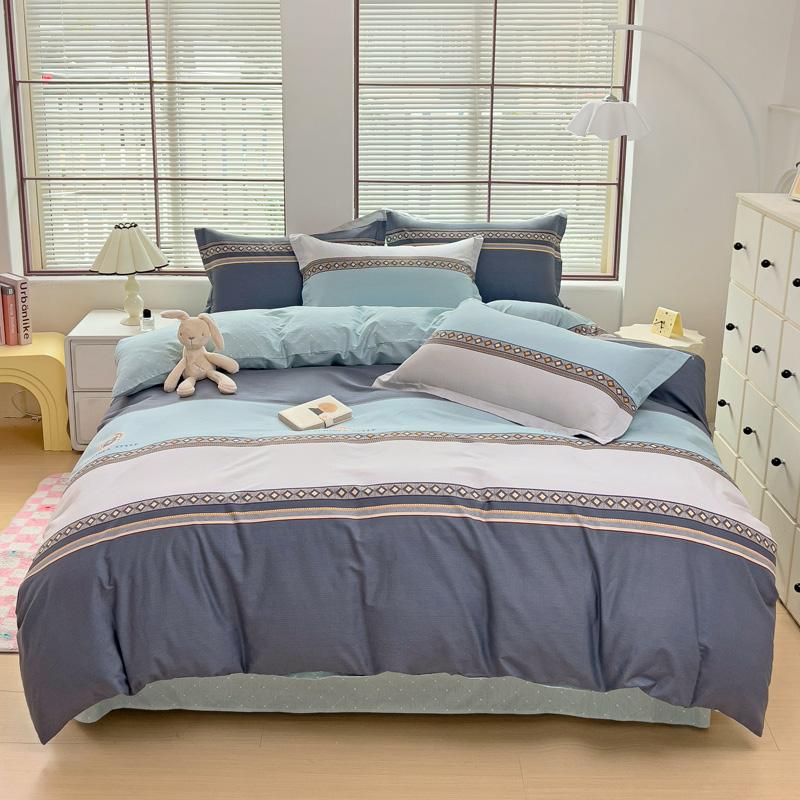 Abstract Geometric Bedding Set Queen Size Geometry Rectangle Square Cotton Duvet Cover Pink Purple Comforter Cover for Boys Girl