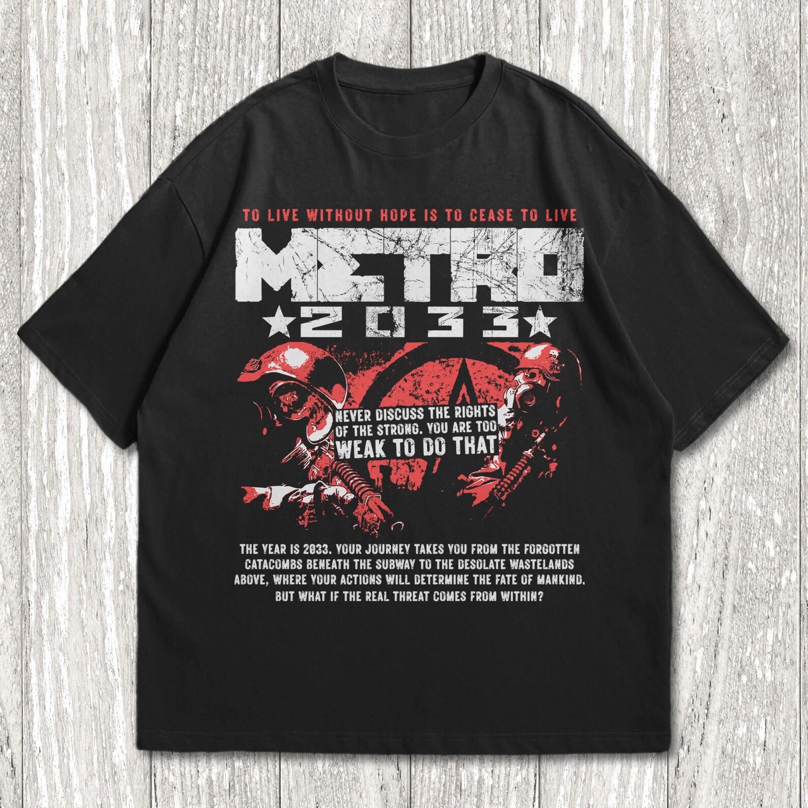 Metro 2033 T-Shirt, Horror Video Game Tee, Shouter Video Game Shirt 2XL